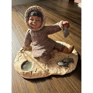 Martha Holcombe All God's Children "Pike" Eskimo Fisher Boy Figurine # 59